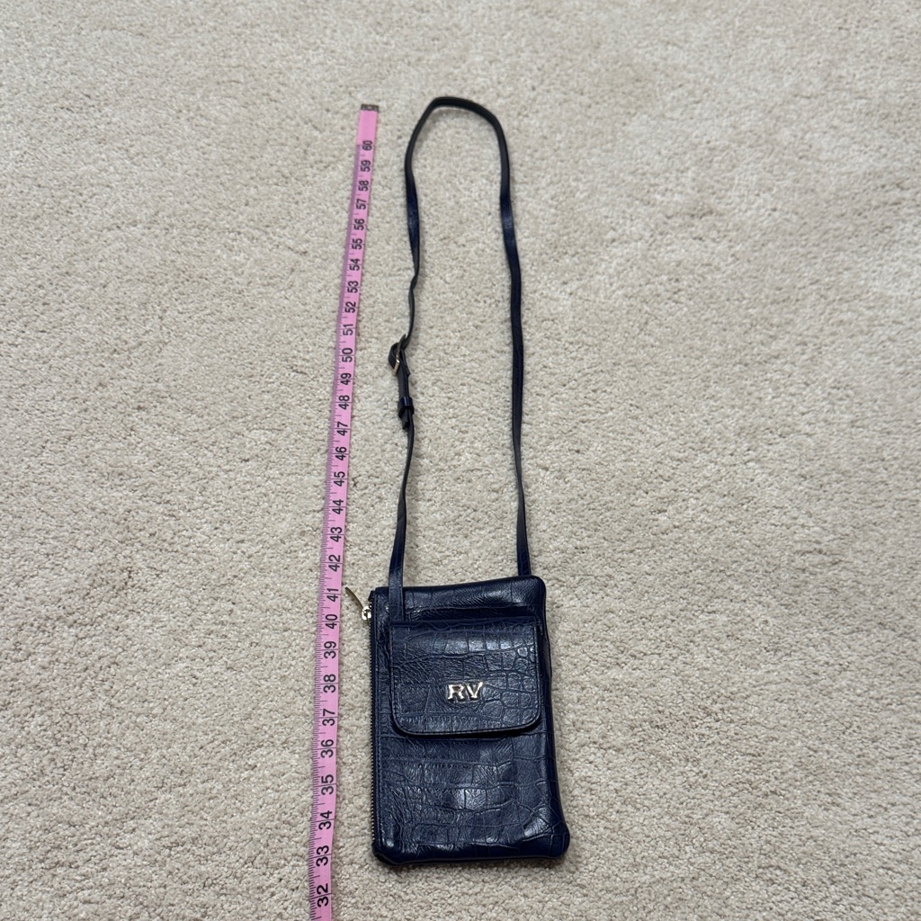 Blue Leather Roberto Verino Crossbody Bag